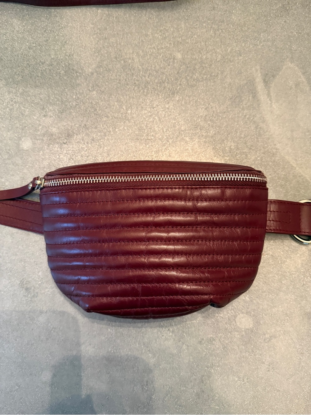 Beklina ribbed belt bag in maroon